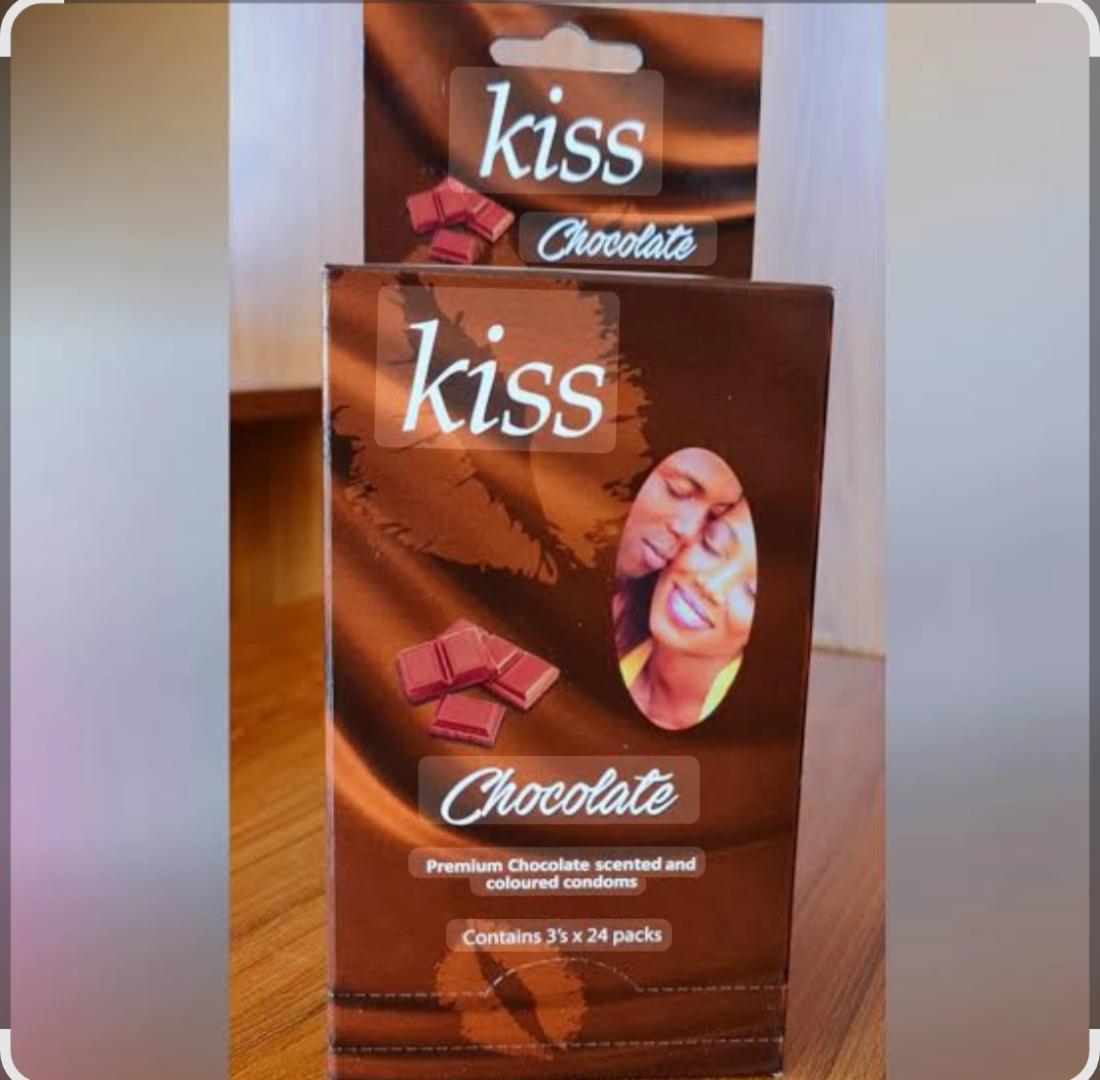 KISS CHOCOLATE CONDOMS PACK OF 24×3 PIECES