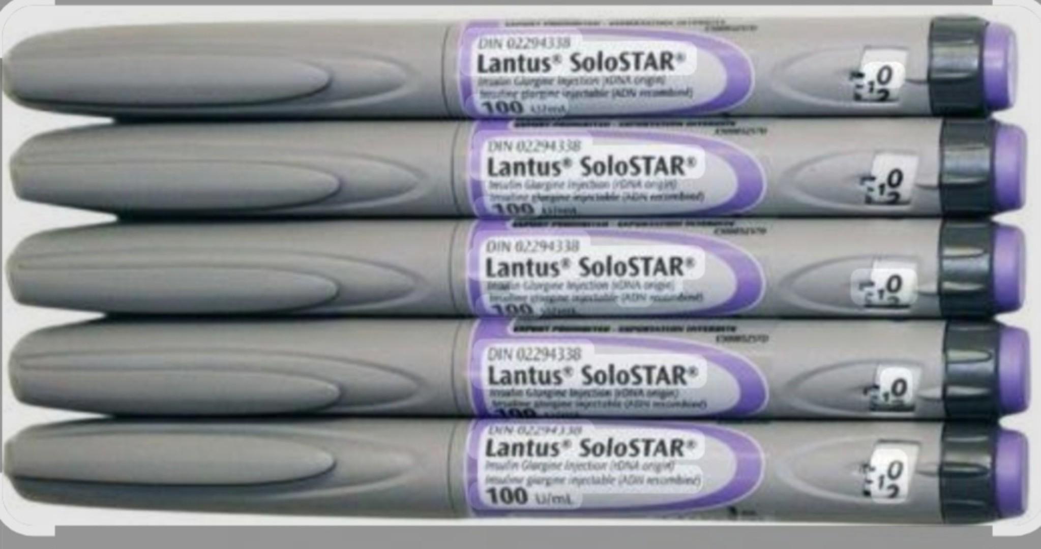 LANTUS SOLOSTAR INSULIN INJECTION 100UNITS/ML ONE PEN OF 3ML.