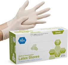 EXAMINATION GLOVES LATEX 100'S.