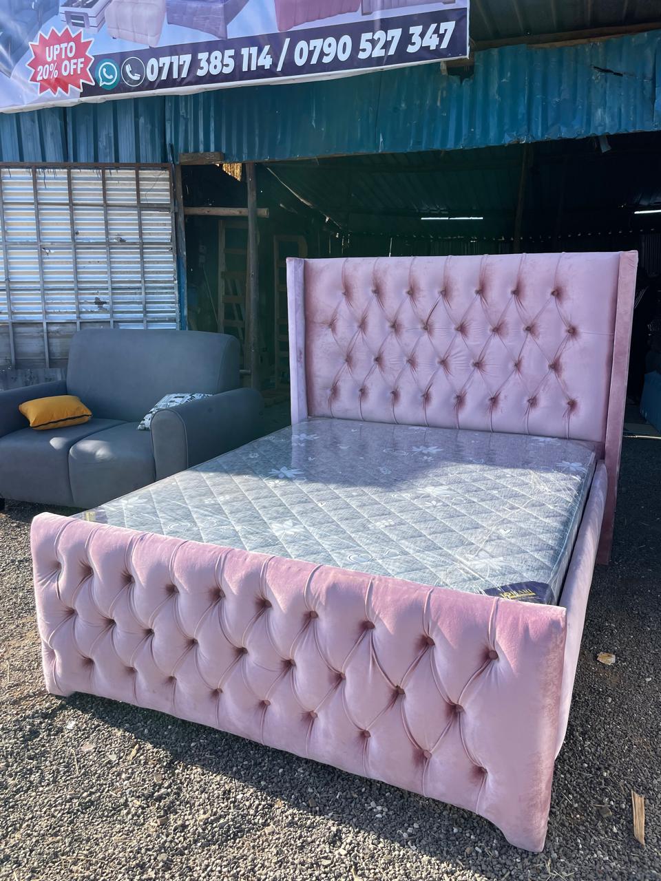 5 by 6 Pink Chester bed