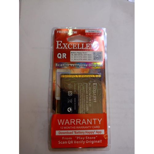 EXCELLENT original battery BL-29CI For Nokia C10 Mobile Phone 2950mAh 3.8v.
Brand: EXCELLENT |