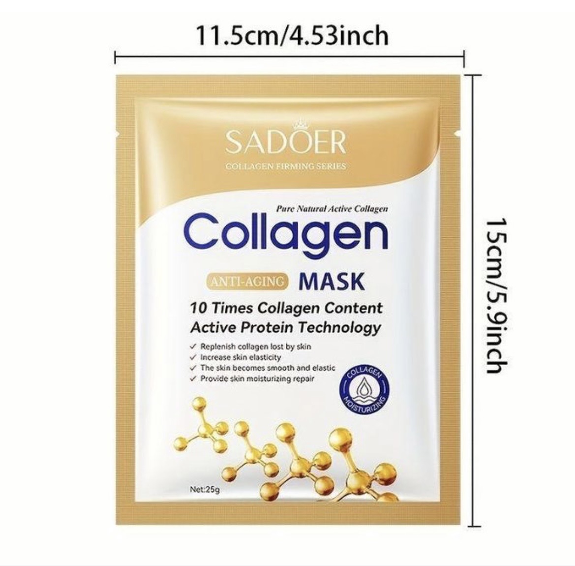 SADOER Collagen Face Mask – Anti-Aging Moisturizing Sheet Mask (25g)