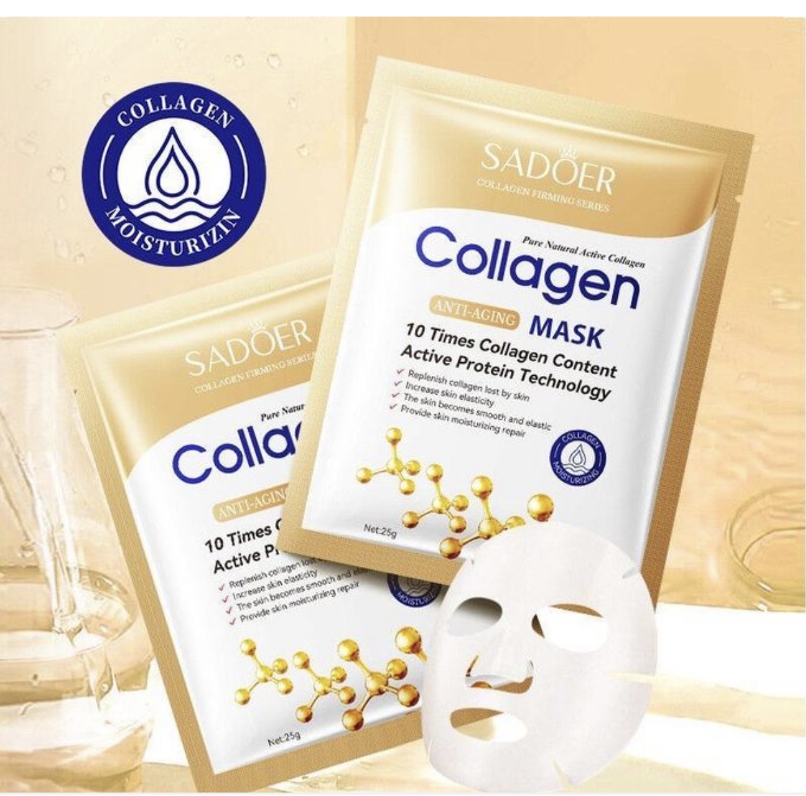 SADOER Collagen Face Mask – Anti-Aging Moisturizing Sheet Mask (25g)