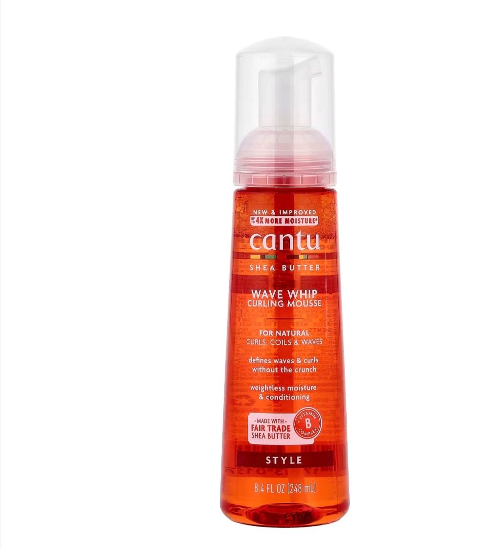 Cantu Shea Butter Wave Whip Curling Mousse – Defines Waves & Curls (248ml)