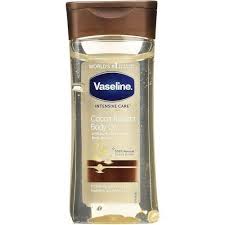 Vaseline Cocoa Radiant Body Oil, 100% Natural Cocoa Butter - 200ml fast absorbing formula, non-greasy formula.