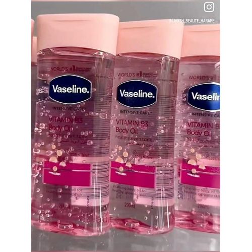 Vaseline Vitamin B3 Radiant Body Oil With Pure Cocoa Butter-200ml Replenishing Oils for Healthy Glowing Skin 100 Percent Pure Cocoa Butter Ultimate Skin Care