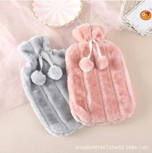 2L Hot Water Bottle Bag With Cover Clothing - Multicoloured
