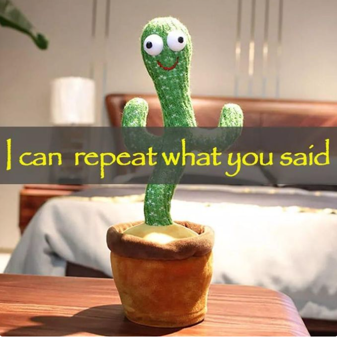 Dancing cactus Comes with a charging cable and a packaging box