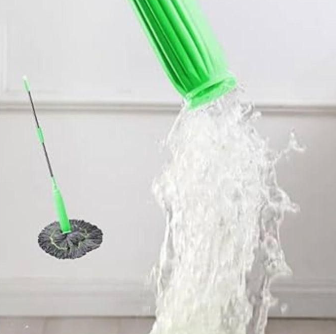 2 in 1 Self Wringing Mop Microfiber Twist Mop Self Dehydrate Floor Cleaning Mop Long Handle
