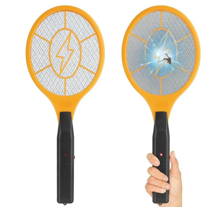 Mythco Electric Fly Swatter – Bug Zapper Mosquito Killer Racket, Battery Operated Insect Catcher for Indoor & Outdoor Pest Control