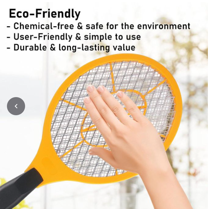 Mythco Electric Fly Swatter – Bug Zapper Mosquito Killer Racket, Battery Operated Insect Catcher for Indoor & Outdoor Pest Control
