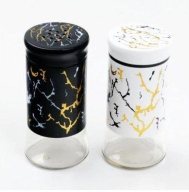 GLASS SPICE JAR / SALT PEPPER SHAKER - 1pc