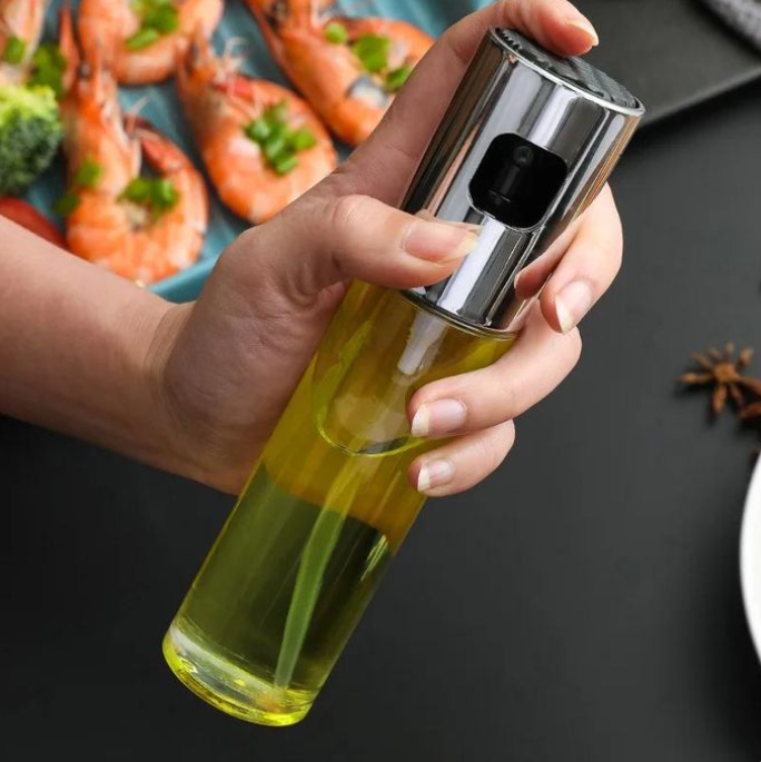 Multipurpose Kitchen Vinegar,Oil Spray Bottle Salad BBQ Kitchen Baking Roasting Cooking Glass Olive Oil Sprayer for Cooking