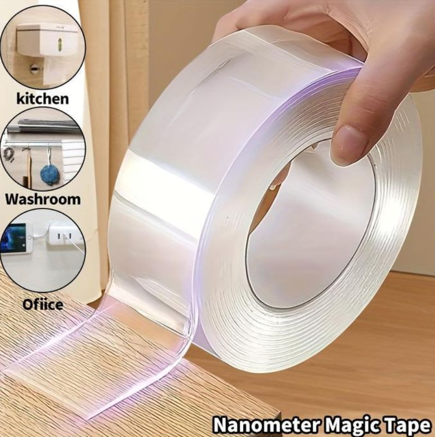 5M Nano Tape High-viscosity Transparent Nano Double-sided Tape Strong Adhesive Double-sided Fix for Walls and Vehicles Waterproof, Residue-free Magic Nano Adhesive