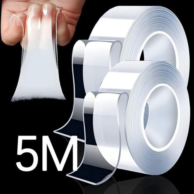 5M Nano Tape High-viscosity Transparent Nano Double-sided Tape Strong Adhesive Double-sided Fix for Walls and Vehicles Waterproof, Residue-free Magic Nano Adhesive
