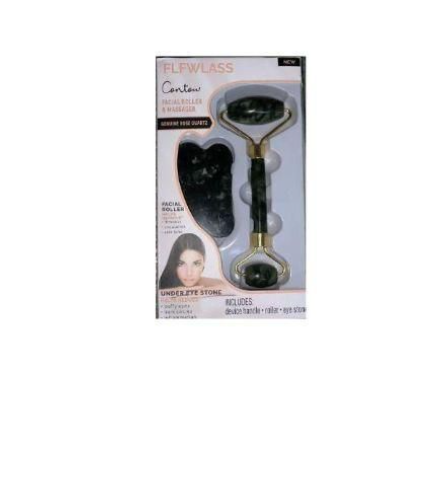 Jade Facial Face Roller and GuaSha for Your Skin Care Routine, Blood Circulation and Lymphatic Drainage