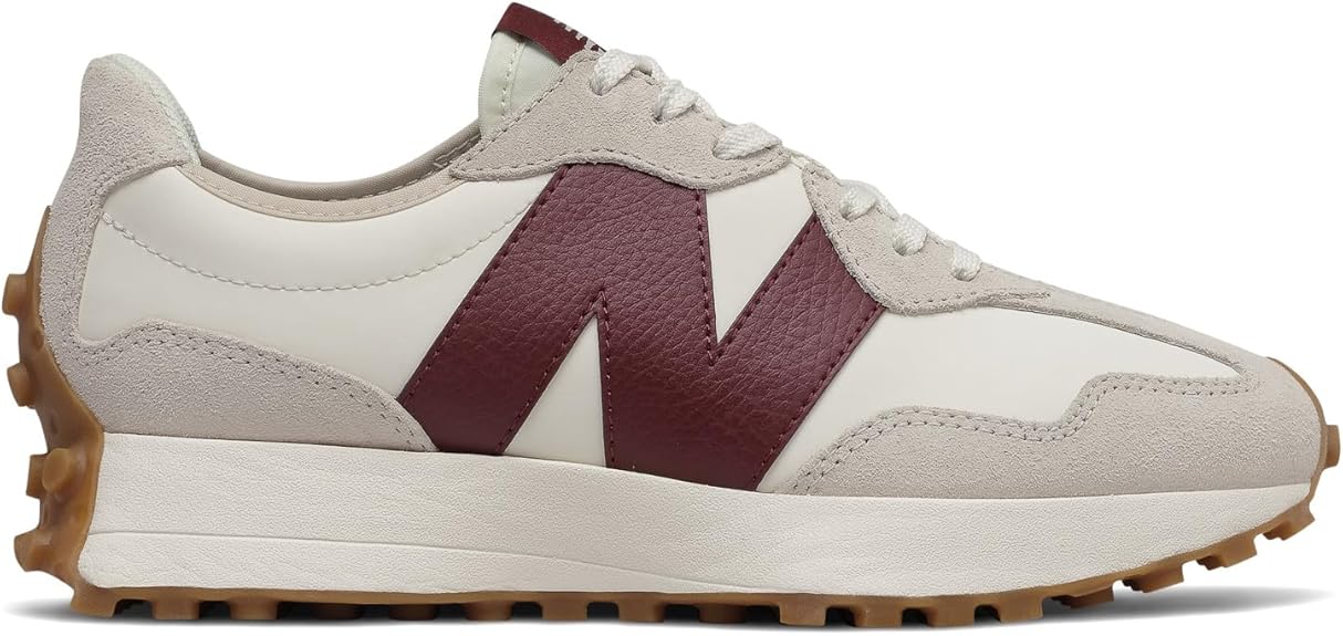 NEW ARRIVAL SNEAKERS (NB) BALANCE 327('Moonbeam Classic Burgundy') EDITION TRAINERS MULTI COLOUR ,HIGH QUALITY SNEAKERS WHITE & MAROON. Best shop for Airforce, Air jordan, Airmax, sandals,