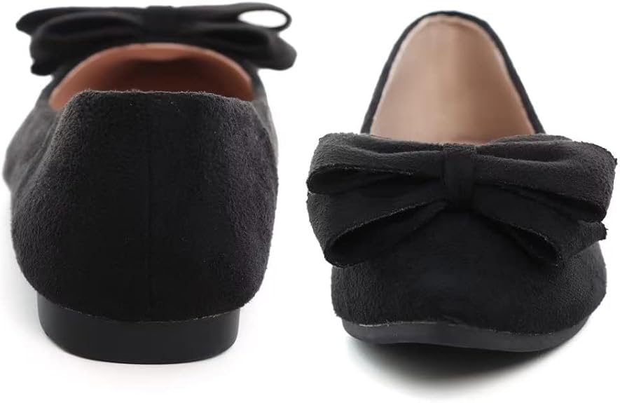 Ladies Shoes Flats Ballet & Dance Waterproof Plastic Shoes Women's New Pointed-toe Single Shoes British Style Loafers Black Professional Dress Work Shoes Formal Shoes Mom Shoes Student