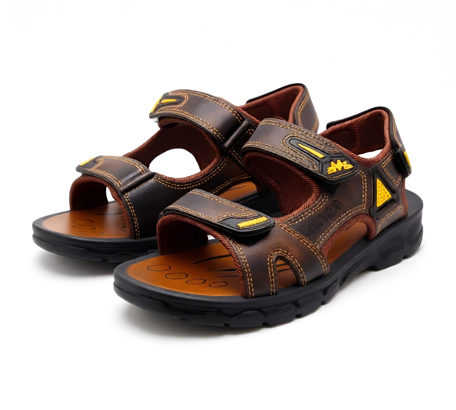 Men's Shoes Large Size Men's sandals New fashion summer men's wear-resistant non-slip anti-odor driving shoes can soak couple beach shoes open shoes Black Grey Durable Shoes Household