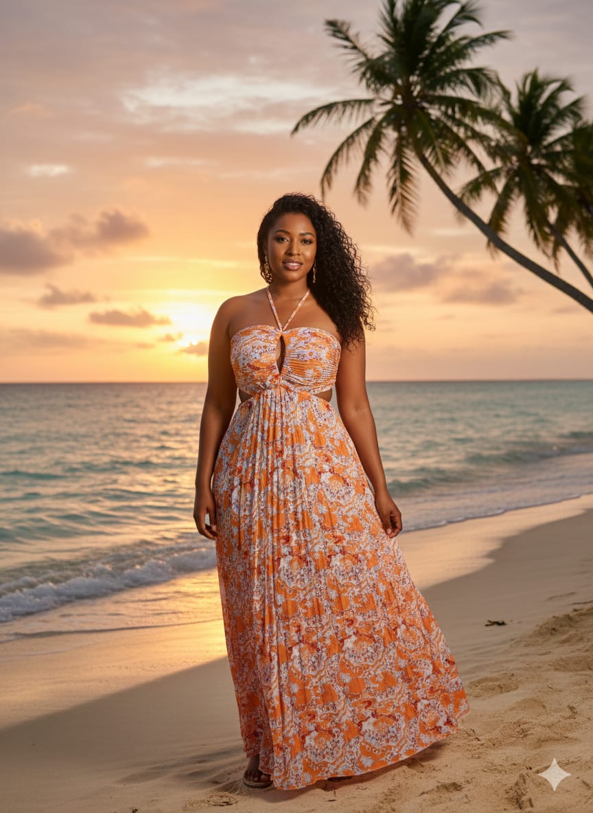 Women Maxi Dress Summer Beach Dress Elegant Pleated Halter Neck Long Dress Casual Vacation Party Evening Ladies Fashion Flowy Maxi Gown Lightweight Comfortable Stylish Female Wear