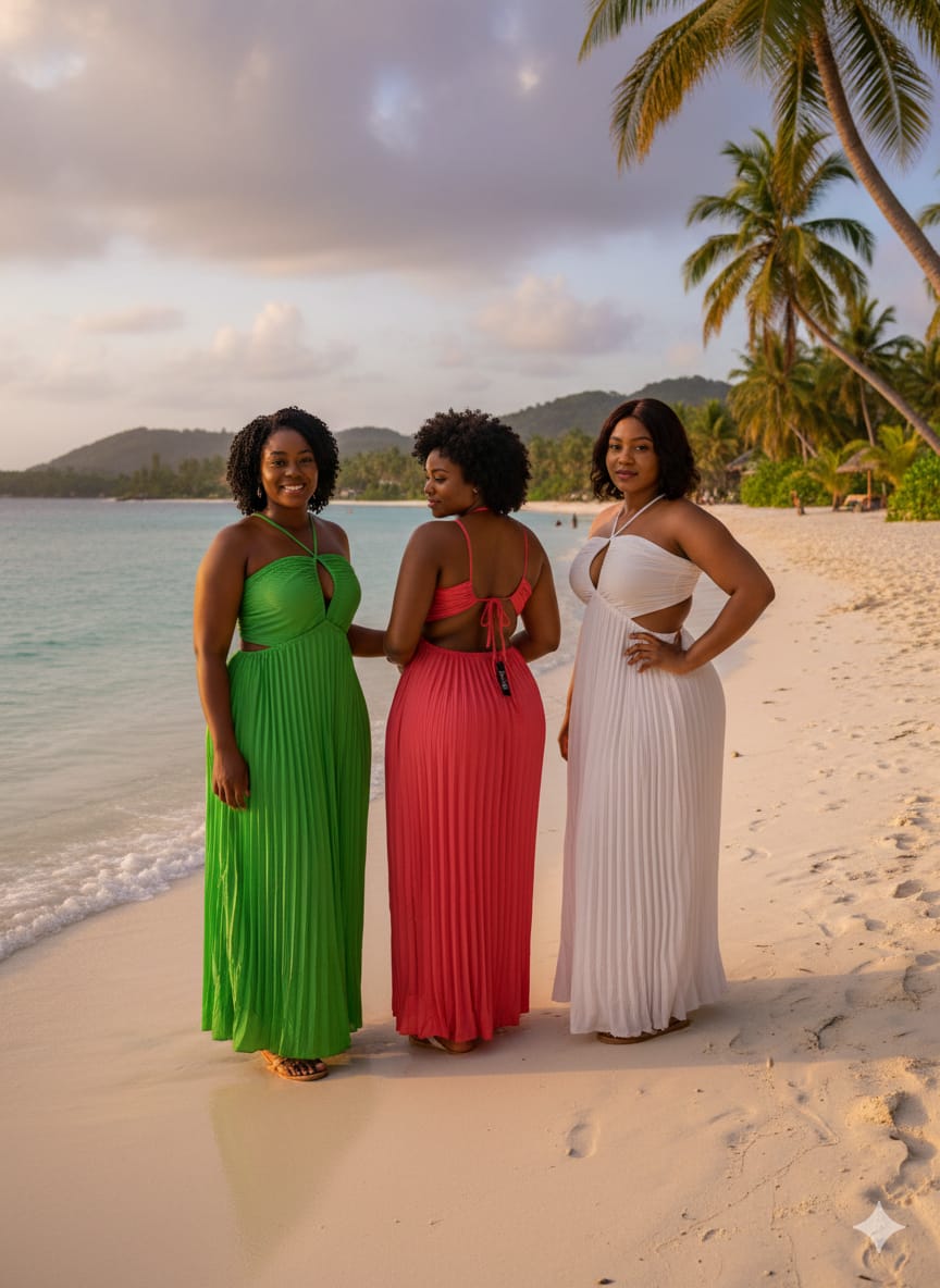 Women Maxi Dress Summer Beach Dress Elegant Pleated Halter Neck Long Dress Casual Vacation Party Evening Ladies Fashion Flowy Maxi Gown Lightweight Comfortable Stylish Female Wear