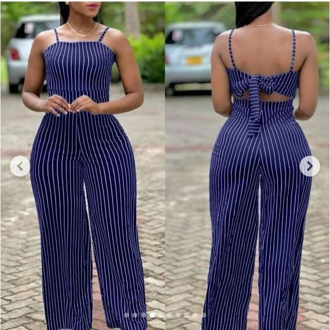 Women Stripe Jumpsuit Elegant Sleeveless Spaghetti Strap Long Pants Casual Office Wear Party Evening Ladies Fashion Slim Fit Flared Jumpsuit Comfortable Stylish Female Outfit For Summer Travel Daily .