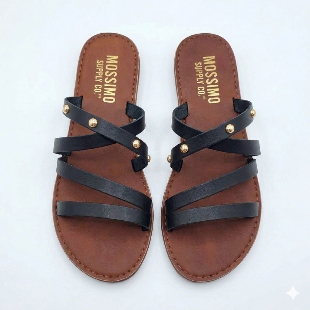 Women Flat Strap Slide Sandals Casual Open Toe Slip-On Slippers for Ladies Comfortable Summer Shoes Soft Sole Indoor Outdoor Beach Slides Fashion Footwear Black Brown Beige Size 37-42