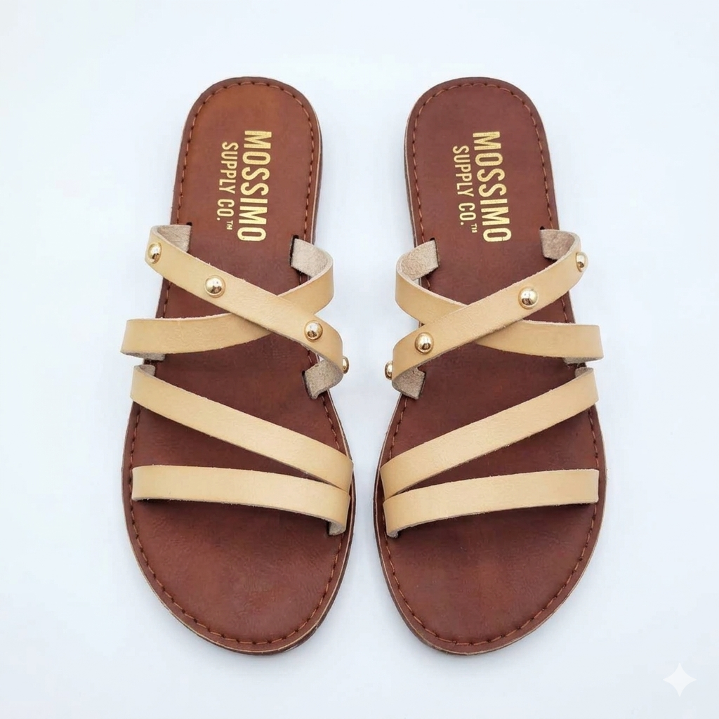 Women Flat Strap Slide Sandals Casual Open Toe Slip-On Slippers for Ladies Comfortable Summer Shoes Soft Sole Indoor Outdoor Beach Slides Fashion Footwear Black Brown Beige Size 37-42