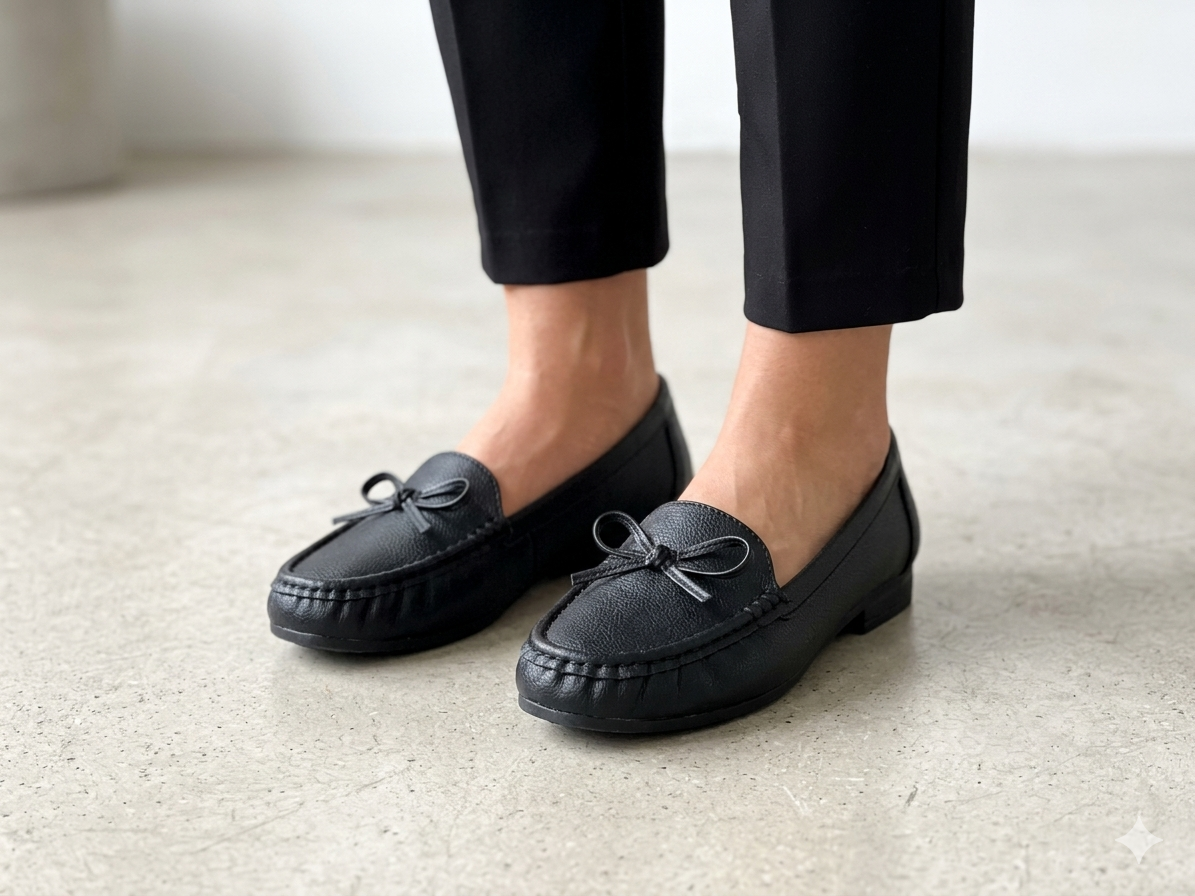 Women Casual Flat Loafers Slip-On Moccasin Shoes Soft Comfortable Lightweight Ladies Driving Shoes Breathable Everyday Footwear Office Work Walking Shoes available in Pink Grey Brown Black Size 37-42.