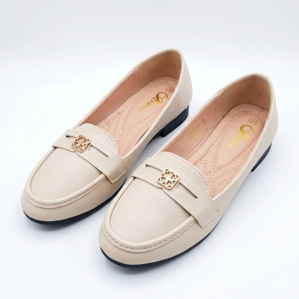 Women Classic Flat Loafers Slip-On Shoes Comfortable Soft Cushion Ladies Casual Office Shoes Lightweight Breathable Everyday Walking Footwear Elegant Design available Beige Black Grey orangeSize 37-42