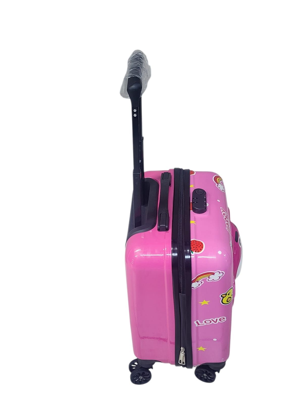 Kid's 17-Inch Rolling 3D Cartoon Printed Suitcase | 4-Wheel Travel Trolley Bag (Pack of 1)