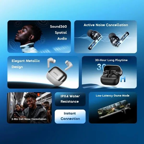 Oraimo SpaceBuds Neo+ OTW-323P ANC Spatial Audio True Wireless Earphones