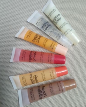 6 PCs Squeeze N Lovely / Shine Lip Gloss , Clear to Colored Tasty and Super Shiny Lipgloss - Miss Look