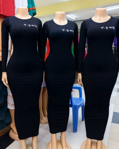 T-Gang Bodycon/Body Suit ladies Straight Dress. Dinner Dress/ party dress and casual dress.