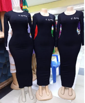 T-Gang Bodycon/Body Suit ladies Straight Dress. Dinner Dress/ party dress and casual dress.