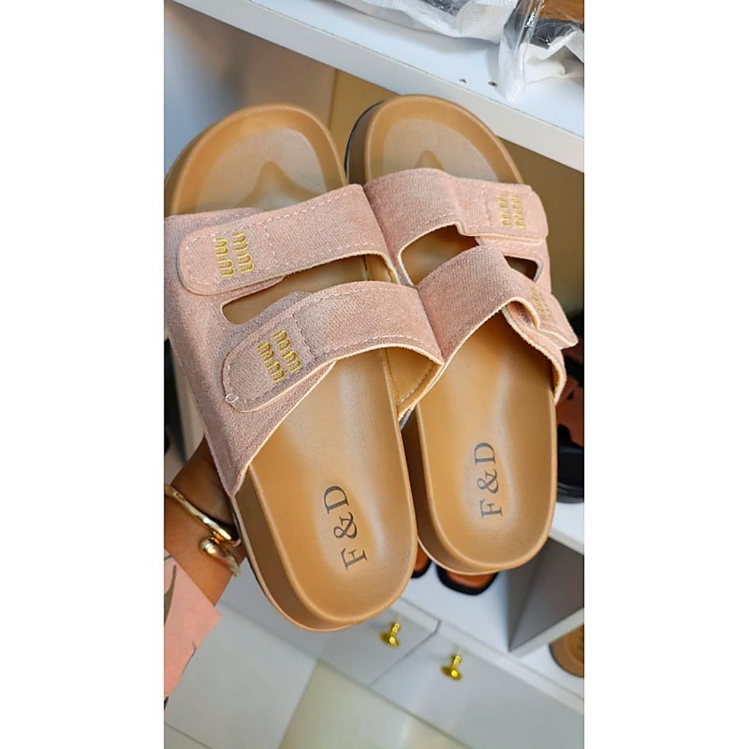 Size 36-41 ✅ MIU MIU  Women Sandals   |  Comfortable Ladies Fashion Flat Open Shoes Non-Slip Beach Casual Ladies Summer Slippers