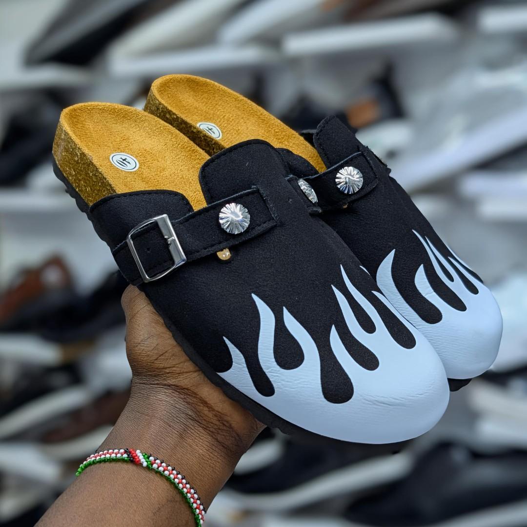 ✅  Flame Mules Unisex Suede Clogs – Men & Women Birken Sandals | Non-Slip Outdoor Sandals | Limited Stock