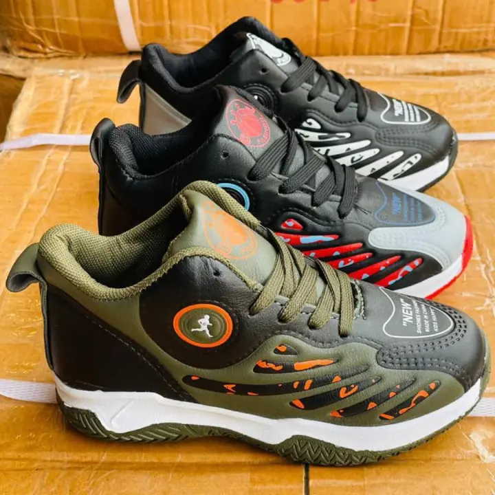 ✅ Kids Basketball Sneakers Boys Girls Shoes | Children Sports Running Shoes Anti-Slip High-Top Trainers  | Red Black Pink Yellow