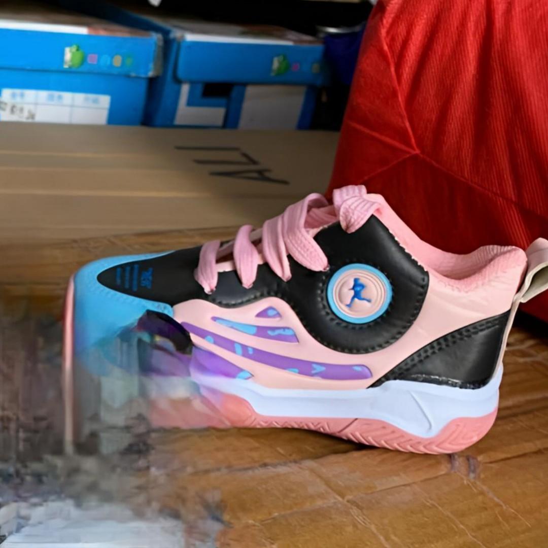 ✅ Kids Basketball Sneakers Boys Girls Shoes | Children Sports Running Shoes Anti-Slip High-Top Trainers  | Red Black Pink Yellow