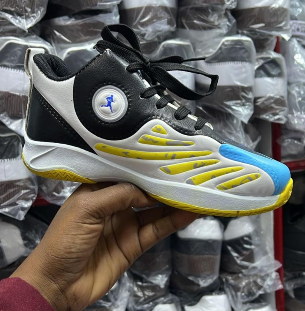 ✅ Kids Basketball Sneakers Boys Girls Shoes | Children Sports Running Shoes Anti-Slip High-Top Trainers  | Red Black Pink Yellow