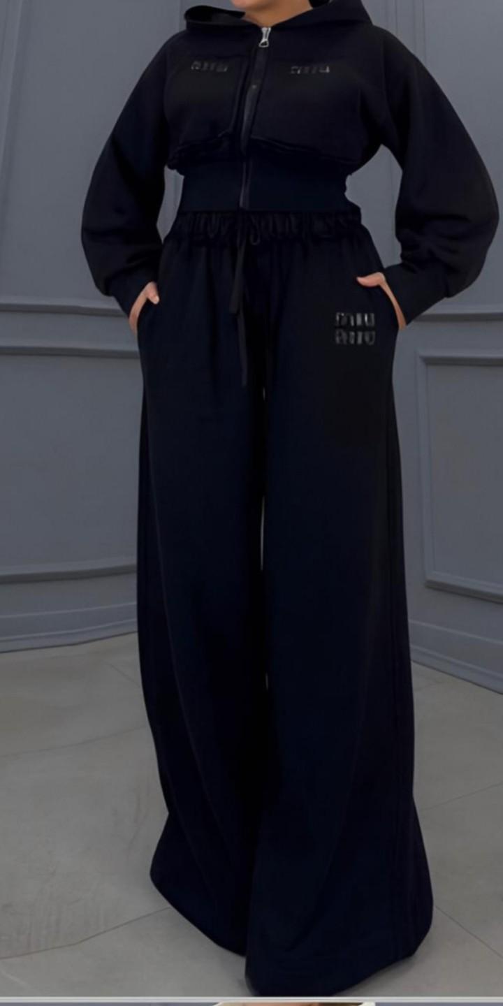 Women | Baddie 2 Piece Set Tracksuit | Crop Top Hoodie | Baggie Unit | Sweatpants Fashion Jogger Outfit Streetwear – Pink Black White Maroon Green Brown Yellow – M L XL