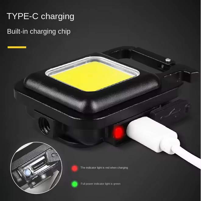 USB Rechargeable LED Keychain Flash Light