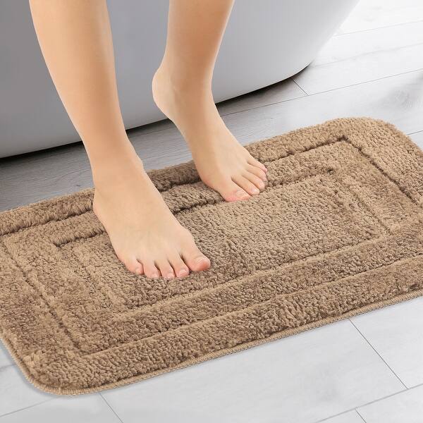 Flocking Mats Non-slip. Durable Soft Of The Feet. Size: 50x80cm This bathroom rug mat or door features extra soft and absorbent material for added comfort. Luxury material. Washing machine friendly