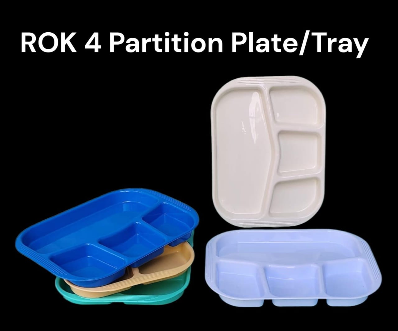 Plastic Partition Plate / Tray helps in portioning food for healthy living, good for dieting