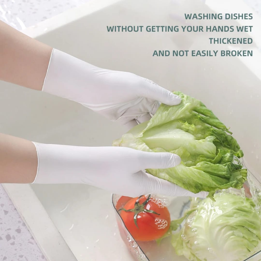 50pcs Marination/ Multi-purpose Gloves ➖ Durable & Tear-Resistant➖Comfortable Fit➖Safe for Kitchen, Cleaning, Medical & Everyday Use➖ Powder free in Pink& cream white