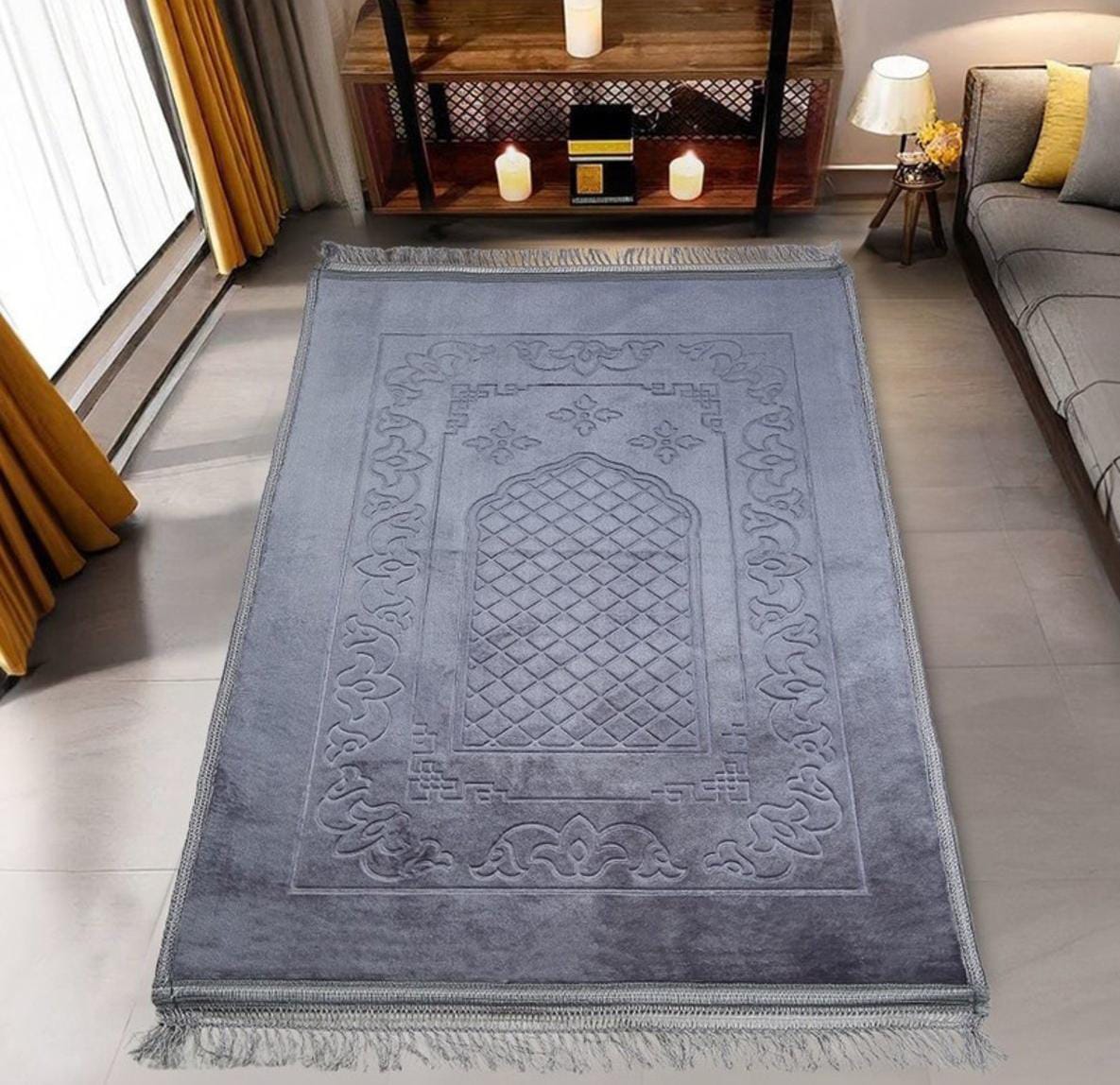 Velvet Islamic Prayer Mat - Soft & comfortable Size: 80 × 120cm