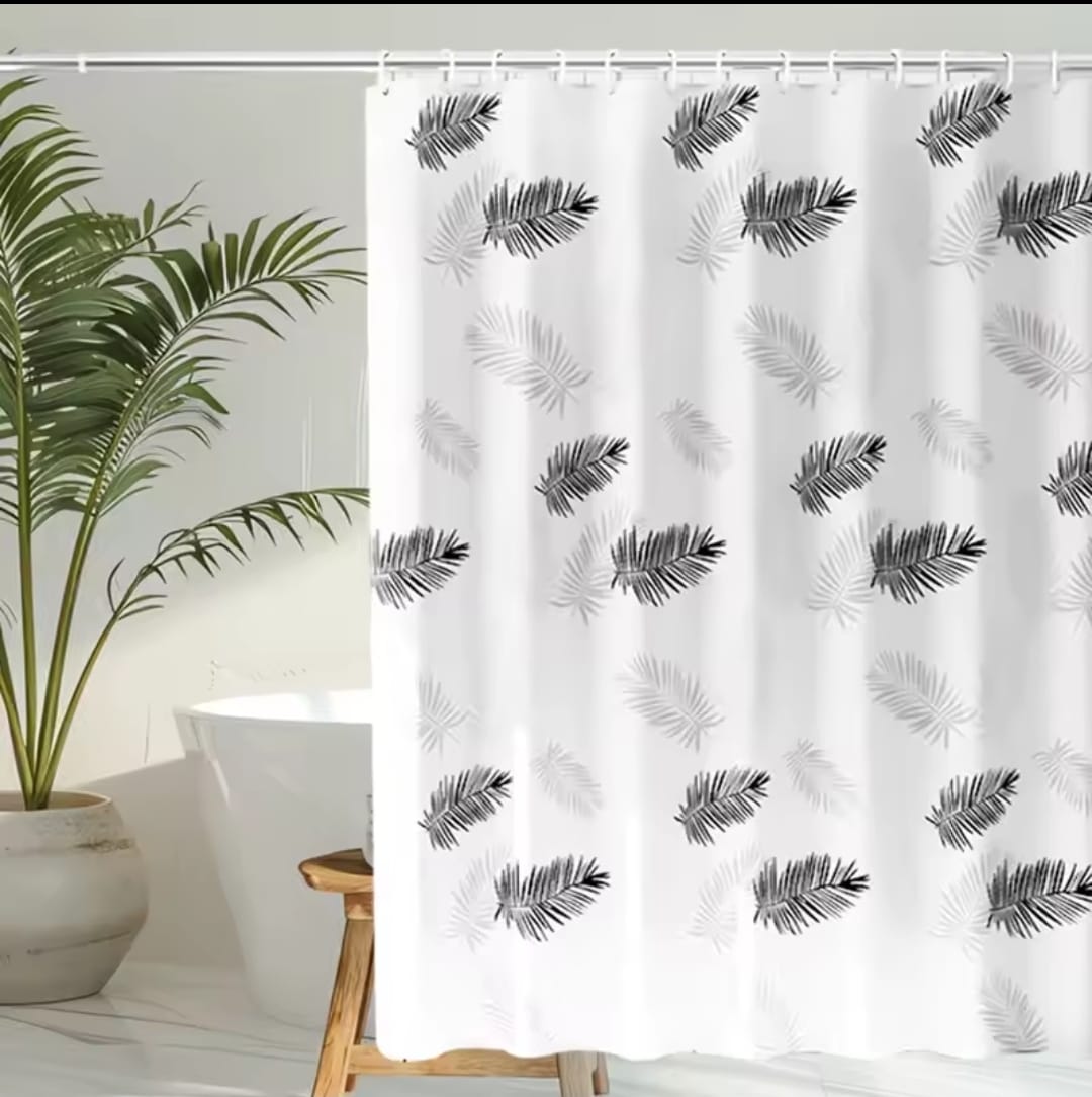 Waterproof Shower Curtain -Size 180x200cm -PEVA Material -Eco-Friendly Bathroom s shower Curtain with Hooks