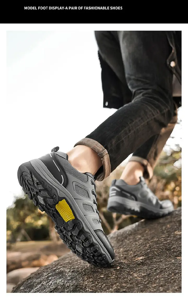 Men's Work Shoes Work Boots - Anti-Slip Breathable Lightweight for Farm Outdoor Hiking Trekking Running Sports Casual Wear Farm Shoes Keny