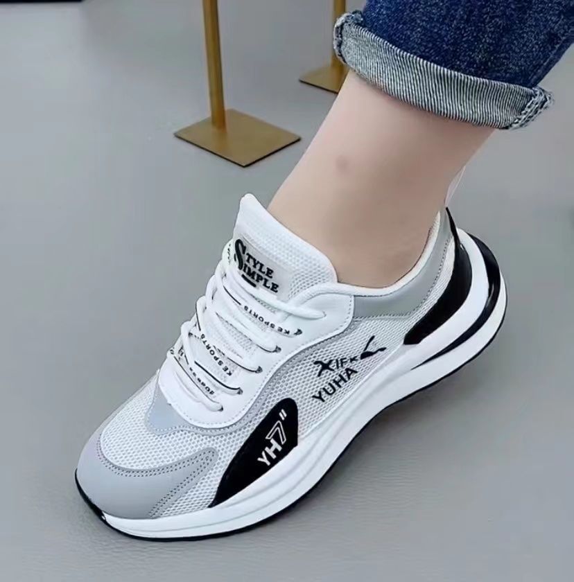 Women's Breathable Mesh Casual Sneakers Lace-Up Running Shoes for Daily Sports & Gym, Comfortable Lightweight Design women shoes women sneaker shoes