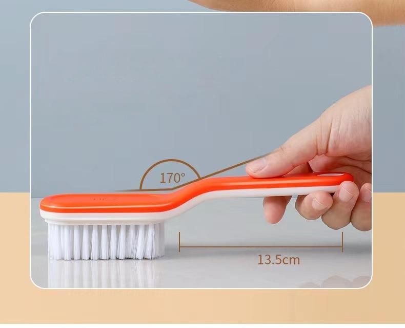 Shoe Brush 2-Pack Cleaning Brush Soft Bristle Long Handle Multi-Angle Shoe Care Cleaner Suede Brush Footwear Crevice Tool - Random Colors
